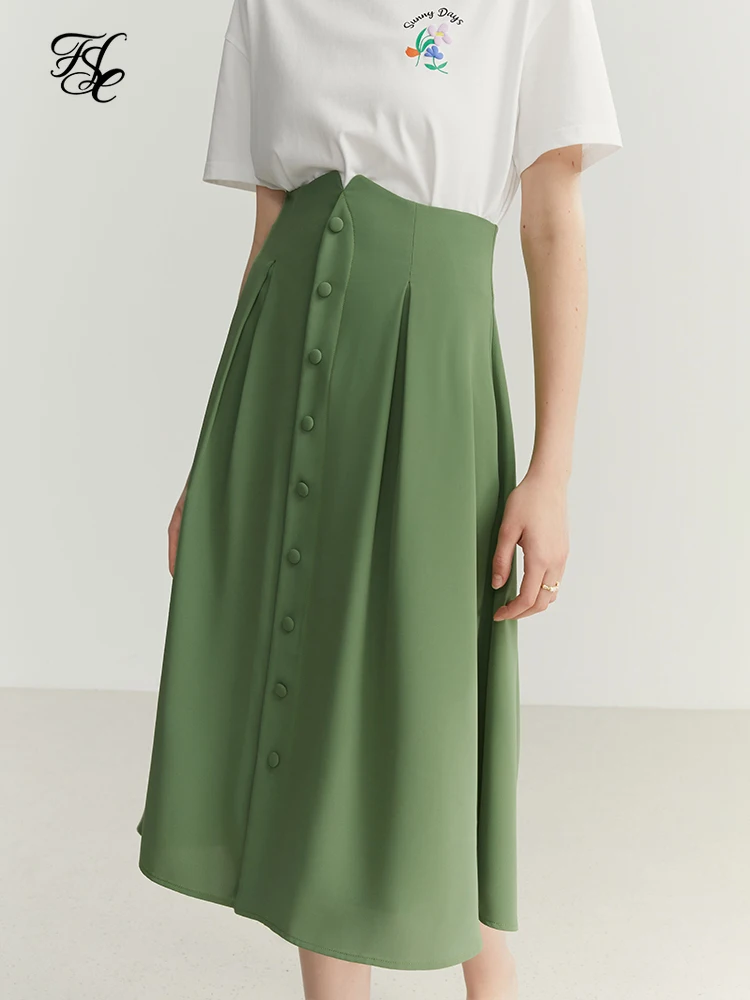 FSLE Retro High Waist Women Skirts Temperament All-match Casual Commuting Simple Solid Color 2022 Summer Female Long Skirts
FSLE Retro High Waist Women Skirts Temperament All-match Casual Commuting Simple Solid Color 2022 Summer Female Long Skirts
