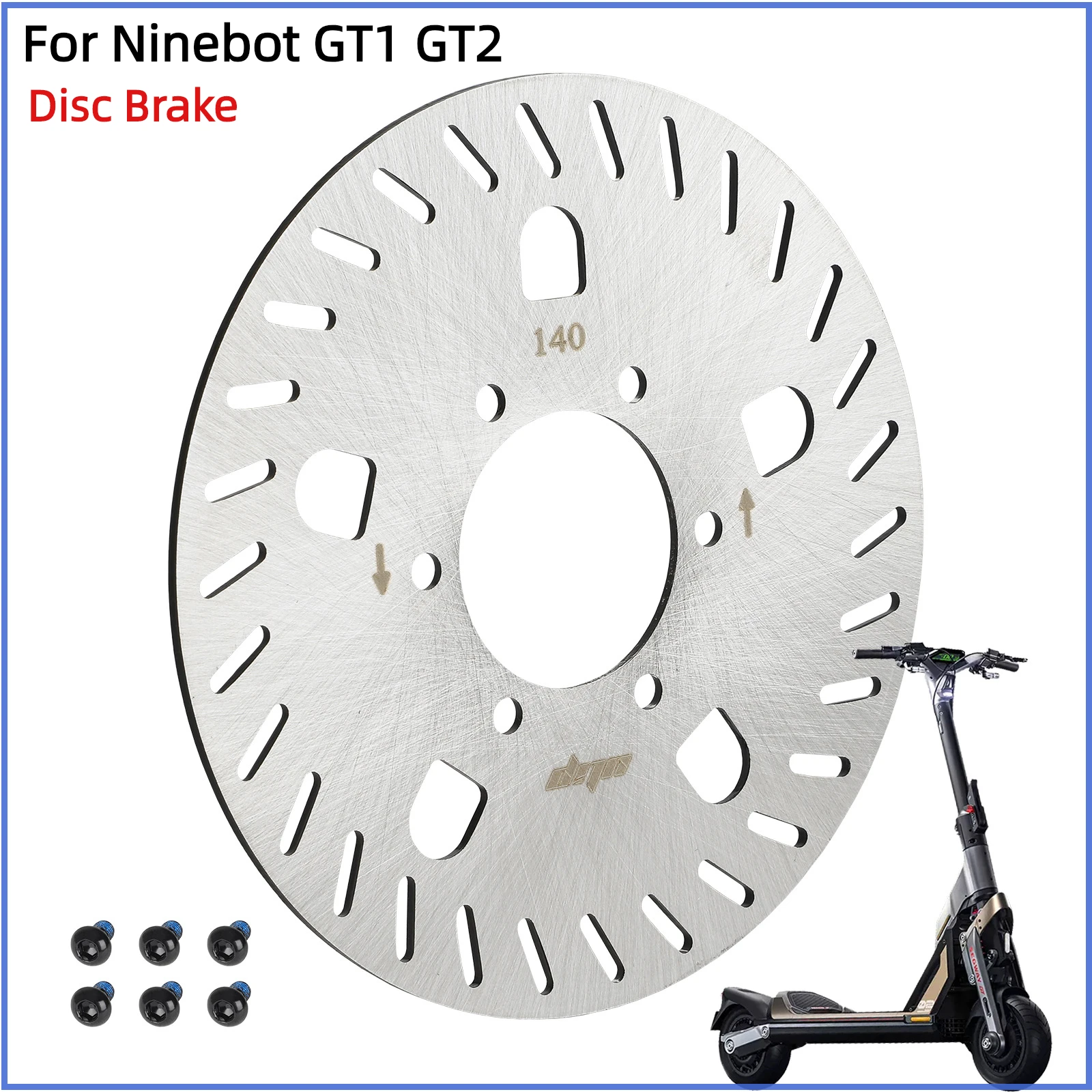 140mm 6-hole Disc Brake for Ninebot GT1 GT2 Super Powerful Electric Scooter Thickened Brake Disc Brake Replacement Parts
140mm 6-hole Disc Brake for Ninebot GT1 GT2 Super Powerful Electric Scooter Thickened Brake Disc Brake Replacement Parts