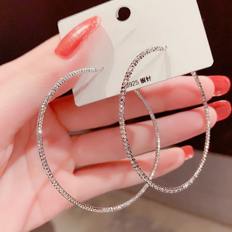 Sexy Large Circle Crystal Hoop Earrings for Women Silver Color Fashion Round Shiny Rhinestone Earring Jewelry Party Gift Brincos
Sexy Large Circle Crystal Hoop Earrings for Women Silver Color Fashion Round Shiny Rhinestone Earring Jewelry Party Gift Brincos