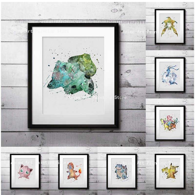 No Frame Watercolor Pokemon Japanese Anime Art Print Cartoon Charmander Pikachu Canvas Poster Kid Bedroom Gift Wall Art Decor
No Frame Watercolor Pokemon Japanese Anime Art Print Cartoon Charmander Pikachu Canvas Poster Kid Bedroom Gift Wall Art Decor