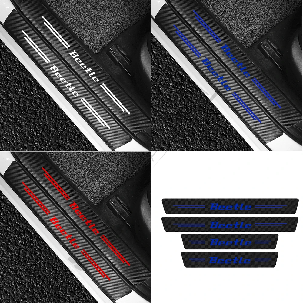 4PCS Car Door Sill Scuff Plate Decor Carbon Fiber Stickers Accessories For Volkswagen VW Beetle 9K 2K 1996 1997 1998 1999 - 2021
4PCS Car Door Sill Scuff Plate Decor Carbon Fiber Stickers Accessories For Volkswagen VW Beetle 9K 2K 1996 1997 1998 1999 - 2021
