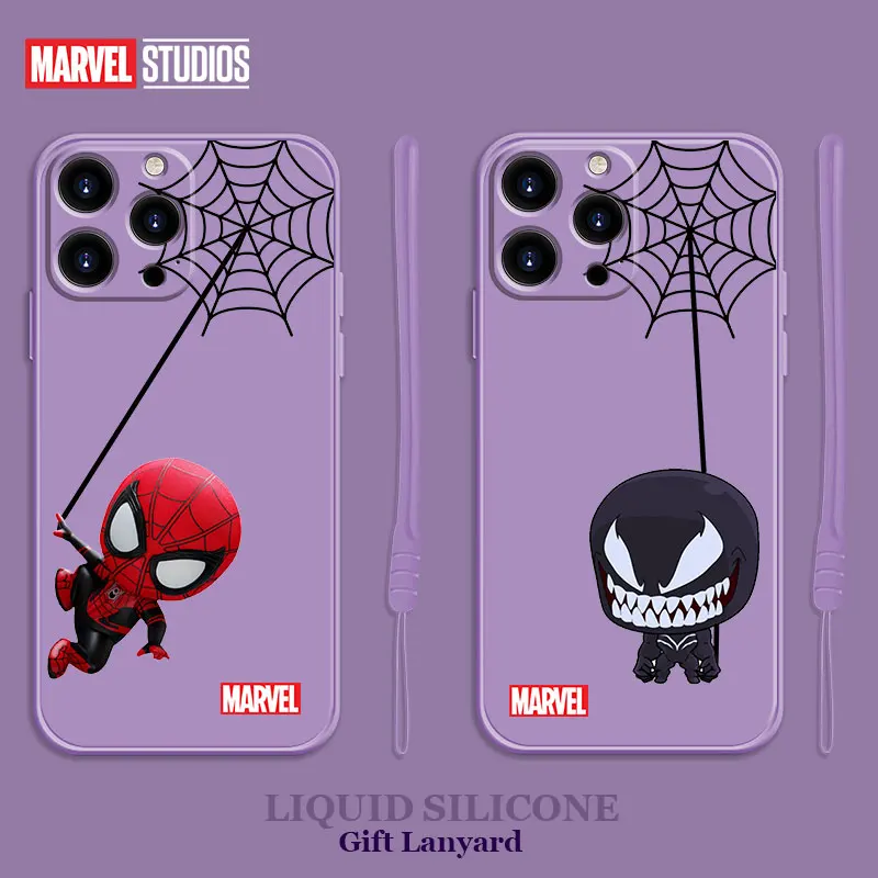Liquid Coque Case for iPhone 11 12 13 Pro Max XS 7 8 Plus SE i13 Marvel SpiderMan Web Venom Devil Official Silicone Luxury
Liquid Coque Case for iPhone 11 12 13 Pro Max XS 7 8 Plus SE i13 Marvel SpiderMan Web Venom Devil Official Silicone Luxury