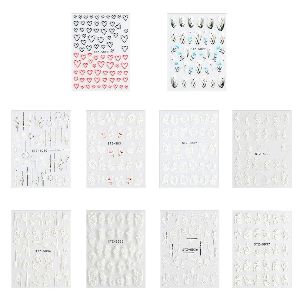 Wedding Design Self-Adhesive Slider Decals Summer Nail Stickers 5D Embossed Flowers Leaves
Wedding Design Self-Adhesive Slider Decals Summer Nail Stickers 5D Embossed Flowers Leaves