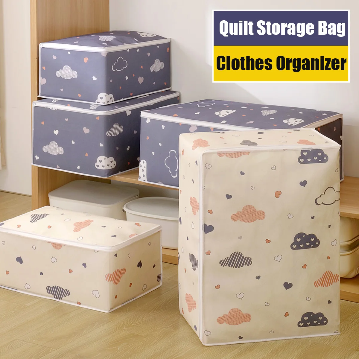 Non-woven Foldable Storage Box Organizer Portable Clothes Organizer Tidy Suitcase Home Storage Box Quilt Storage Container Bag
Non-woven Foldable Storage Box Organizer Portable Clothes Organizer Tidy Suitcase Home Storage Box Quilt Storage Container Bag