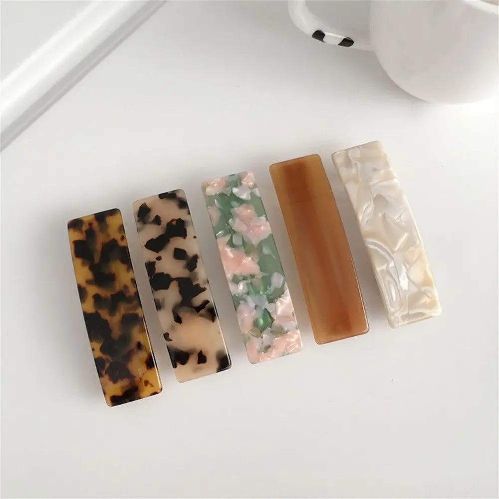 Women Vintage Acetate Rectangle Hairpins Hair Clips Solid Color Marble Print Side Clips Barrettes Hair Accessories
Women Vintage Acetate Rectangle Hairpins Hair Clips Solid Color Marble Print Side Clips Barrettes Hair Accessories