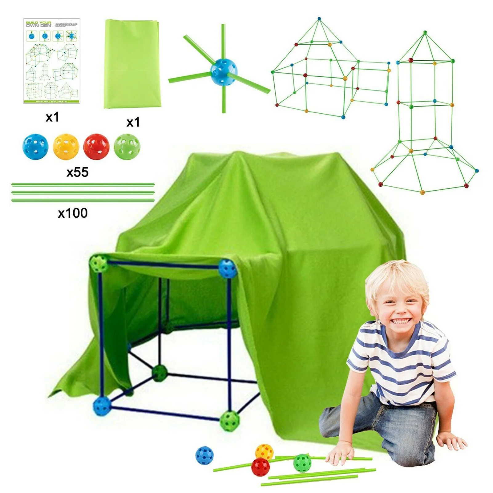 Kids Construction Fort Building Castles Tunnels Tents Kit DIY 3D Play House Building Toys For Kids Birthday Gift Building Block
Kids Construction Fort Building Castles Tunnels Tents Kit DIY 3D Play House Building Toys For Kids Birthday Gift Building Block