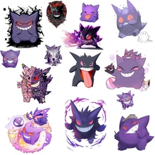 Pokemon Game Gengar Patches for Clothing DIY Heat Transfer Stickers for Kids T-shirt Hoodies Clothes Accessory Patch Applique