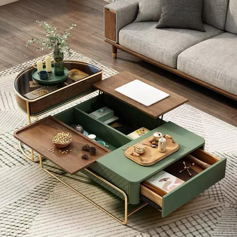 Lift-top Modern Nesting Coffee Table Set with Drawer, Tempered Glass Top Side Table, 39.37'', Green
Lift-top Modern Nesting Coffee Table Set with Drawer, Tempered Glass Top Side Table, 39.37'', Green