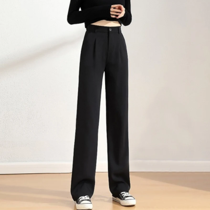 Casual Wide Leg Pants Women Autumn High Waist Female Trousers Fashion Office Ladies Clothing Straight Trousers
Casual Wide Leg Pants Women Autumn High Waist Female Trousers Fashion Office Ladies Clothing Straight Trousers