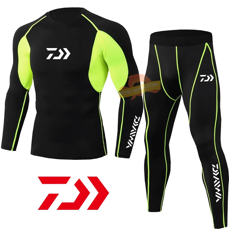 Daiwa Summer Men's Fishing Suits Quick-drying T Shirt Outdoor Sports Running Training Fitness Elastic Fishing Pants 2-piece Set
Daiwa Summer Men's Fishing Suits Quick-drying T Shirt Outdoor Sports Running Training Fitness Elastic Fishing Pants 2-piece Set