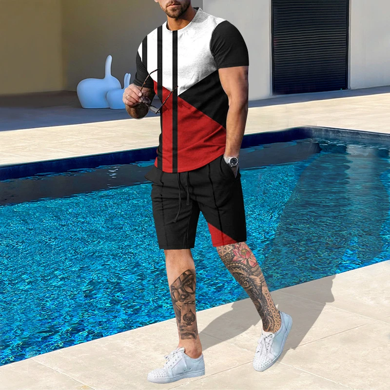 New In Men's Summer Casual Tracksuit Fashion Outfit 2 Pieces T-Shirt Shorts Set Solid Color Jogging Suit Male O-Neck Clothing
New In Men's Summer Casual Tracksuit Fashion Outfit 2 Pieces T-Shirt Shorts Set Solid Color Jogging Suit Male O-Neck Clothing