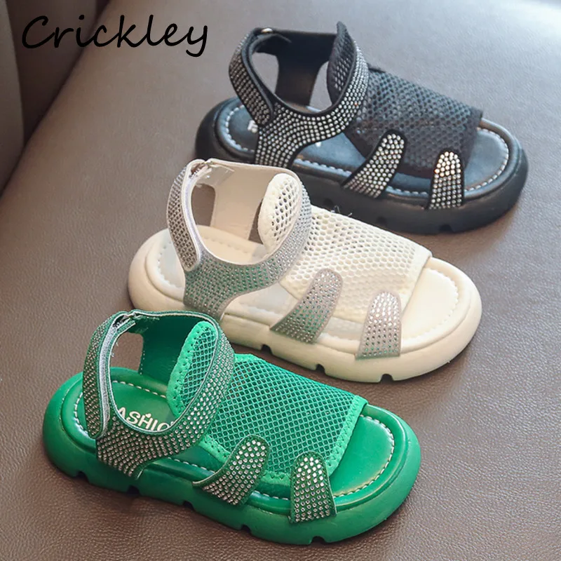 Summer Solid Child Girl Beach Shoes Mesh Bling Hook Loop Sandals For Girls Breathable Soft Sole Anti Slip Kids Fashion Sandals
Summer Solid Child Girl Beach Shoes Mesh Bling Hook Loop Sandals For Girls Breathable Soft Sole Anti Slip Kids Fashion Sandals