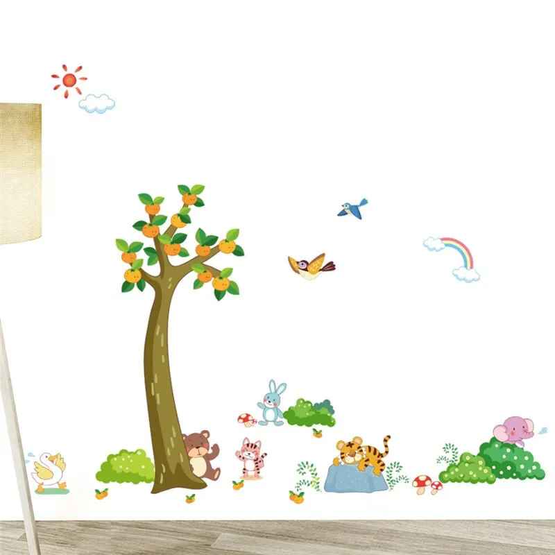 Cute Zoo Animal Wall Stickers For Kids Room Home Decorations Cartoon Tiger Birds Safari Mural Art Diy Wall Decal
Cute Zoo Animal Wall Stickers For Kids Room Home Decorations Cartoon Tiger Birds Safari Mural Art Diy Wall Decal