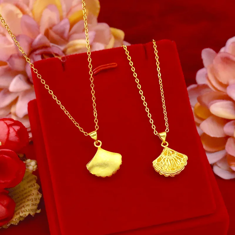 Small Skirt Fan 18K Yellow Gold Pendant Necklace for Women Christmas Gifts Cute/Romantic Wedding Engagement Jewelry with Box
Small Skirt Fan 18K Yellow Gold Pendant Necklace for Women Christmas Gifts Cute/Romantic Wedding Engagement Jewelry with Box