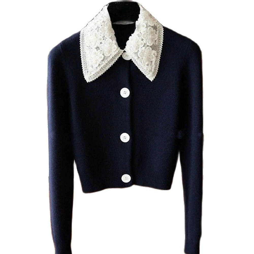 Exquisite and Beautiful Long Sleeve Slim Knit Cardigan Women Autumn and Winter Short Knit Coat with Collar Jackets
Exquisite and Beautiful Long Sleeve Slim Knit Cardigan Women Autumn and Winter Short Knit Coat with Collar Jackets