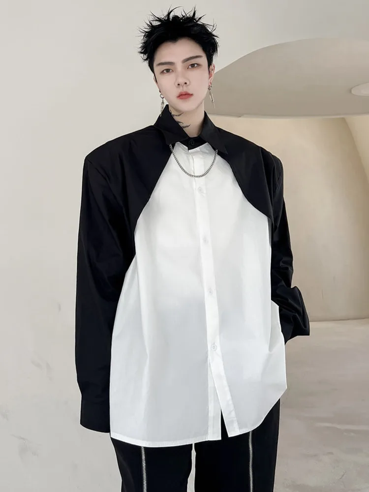 SYUHGFA 2022 Autumn Lapel Patchwork Color Long Sleeve Chain Shirt For Men Loose Fashion Streetwear Shirts Tops Men Clothing
SYUHGFA 2022 Autumn Lapel Patchwork Color Long Sleeve Chain Shirt For Men Loose Fashion Streetwear Shirts Tops Men Clothing