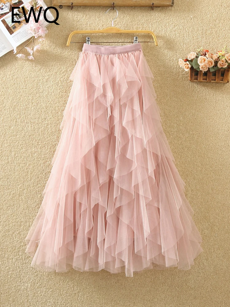EWQ Sweet Style Chic Women's Skirt Irregular Mesh Patchwork Ruffles Solid Color High Waist A-line Skirts Autumn 2023 New SN3107
EWQ Sweet Style Chic Women's Skirt Irregular Mesh Patchwork Ruffles Solid Color High Waist A-line Skirts Autumn 2023 New SN3107