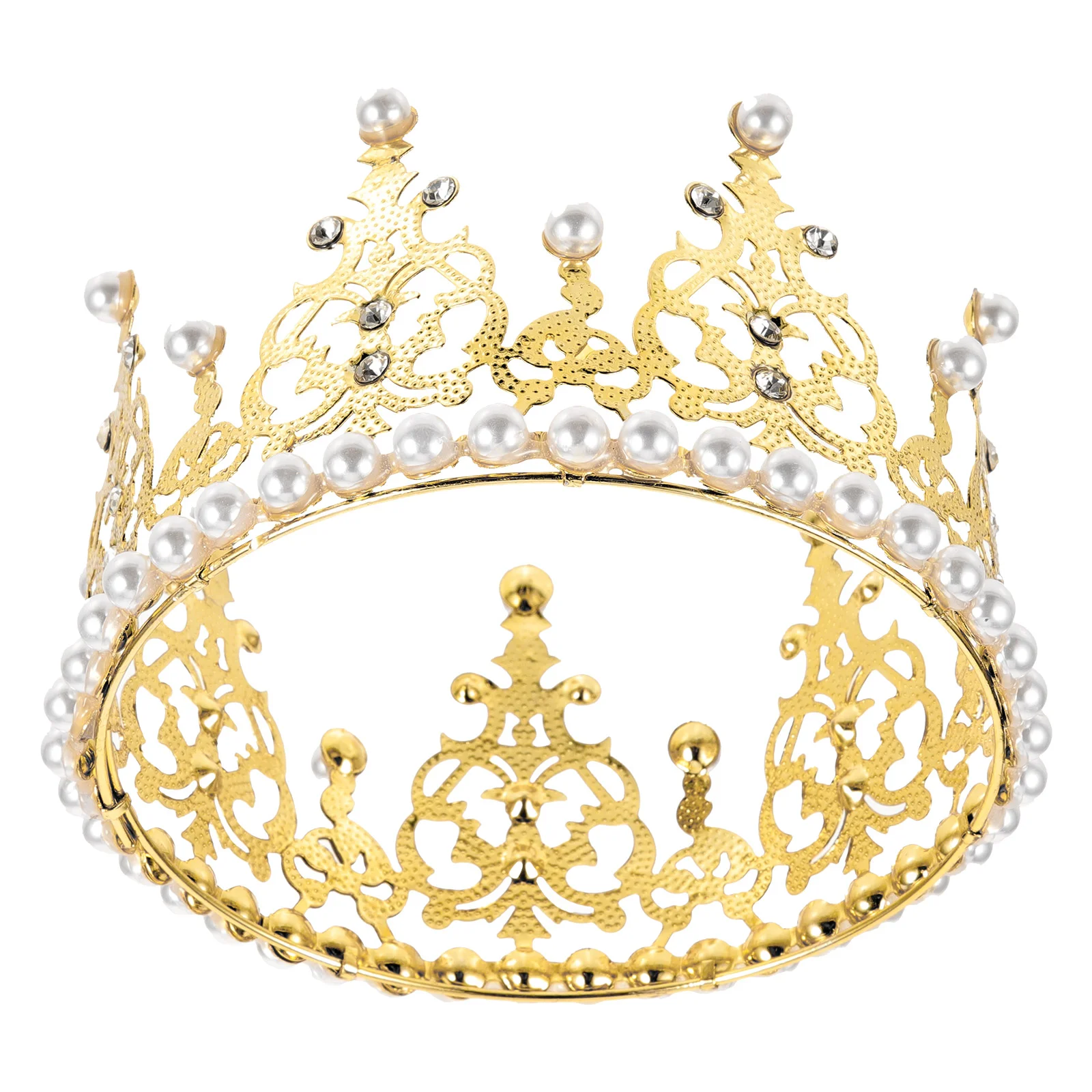 

Accessories Crown Cake Topper Decoration Headband Centerpiece Rhinestones Pearls