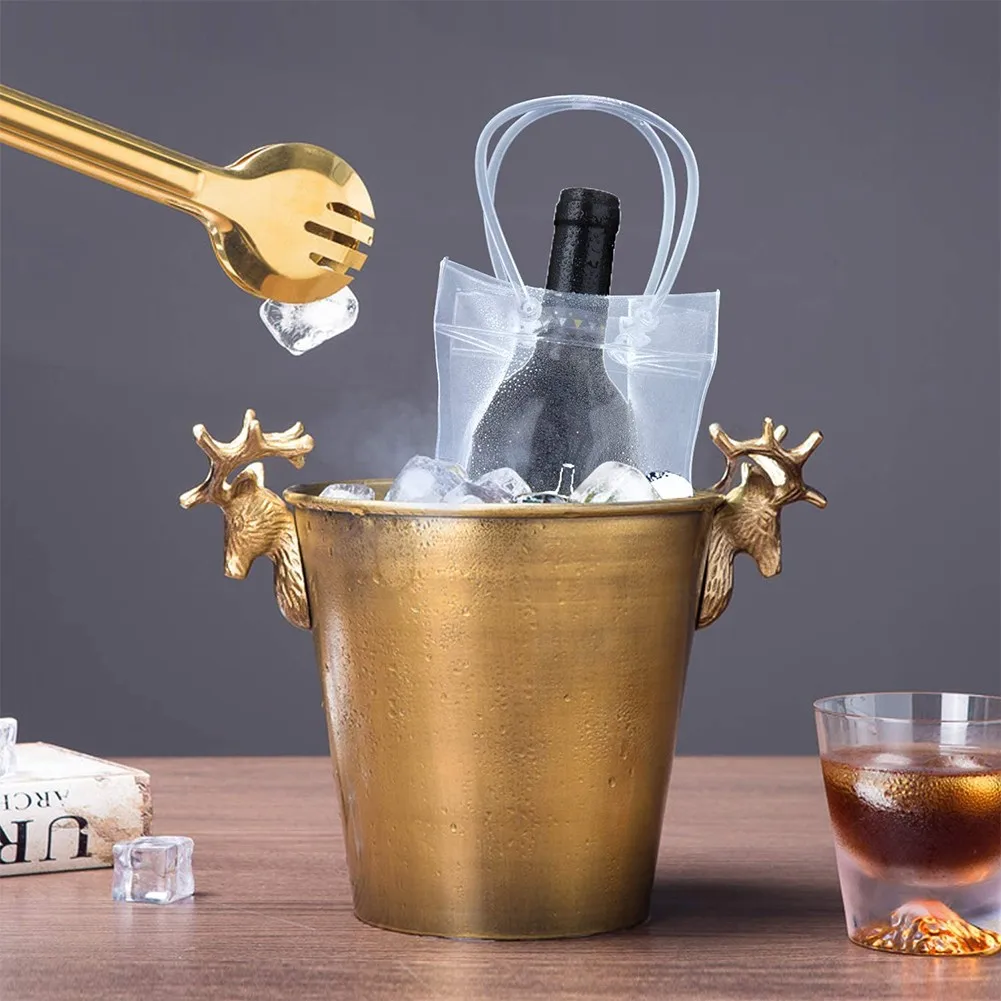 1PCS Clear Ice Bag Recyclable 25.5*11.5*10.5cm Ice Wine Bags PVC TRANSPARENT Cooler Clear Pouch With Handle Hotel Tools
1PCS Clear Ice Bag Recyclable 25.5*11.5*10.5cm Ice Wine Bags PVC TRANSPARENT Cooler Clear Pouch With Handle Hotel Tools