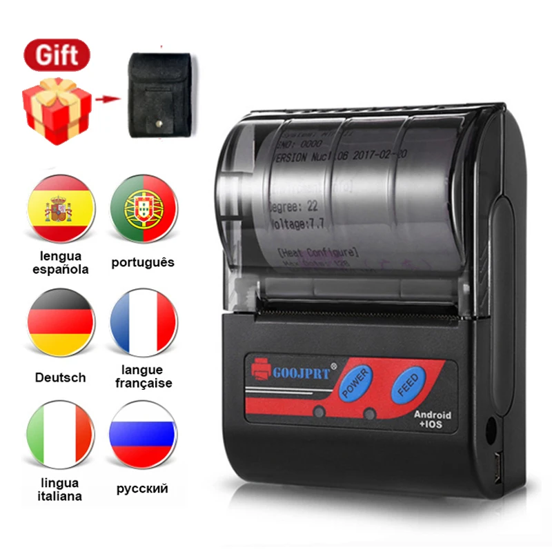 Portable Mini Bluetooth Printer Wireless Thermal Receipt Ticket Printer For Mobile Phone 58mm Bill Machine For Store 
Portable Mini Bluetooth Printer Wireless Thermal Receipt Ticket Printer For Mobile Phone 58mm Bill Machine For Store