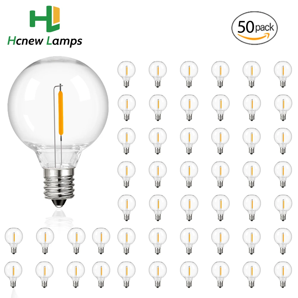 Grensk 50шт Винтаж LED лампы G40 E12 1Вт 
Grensk 50шт Винтаж LED лампы G40 E12 1Вт