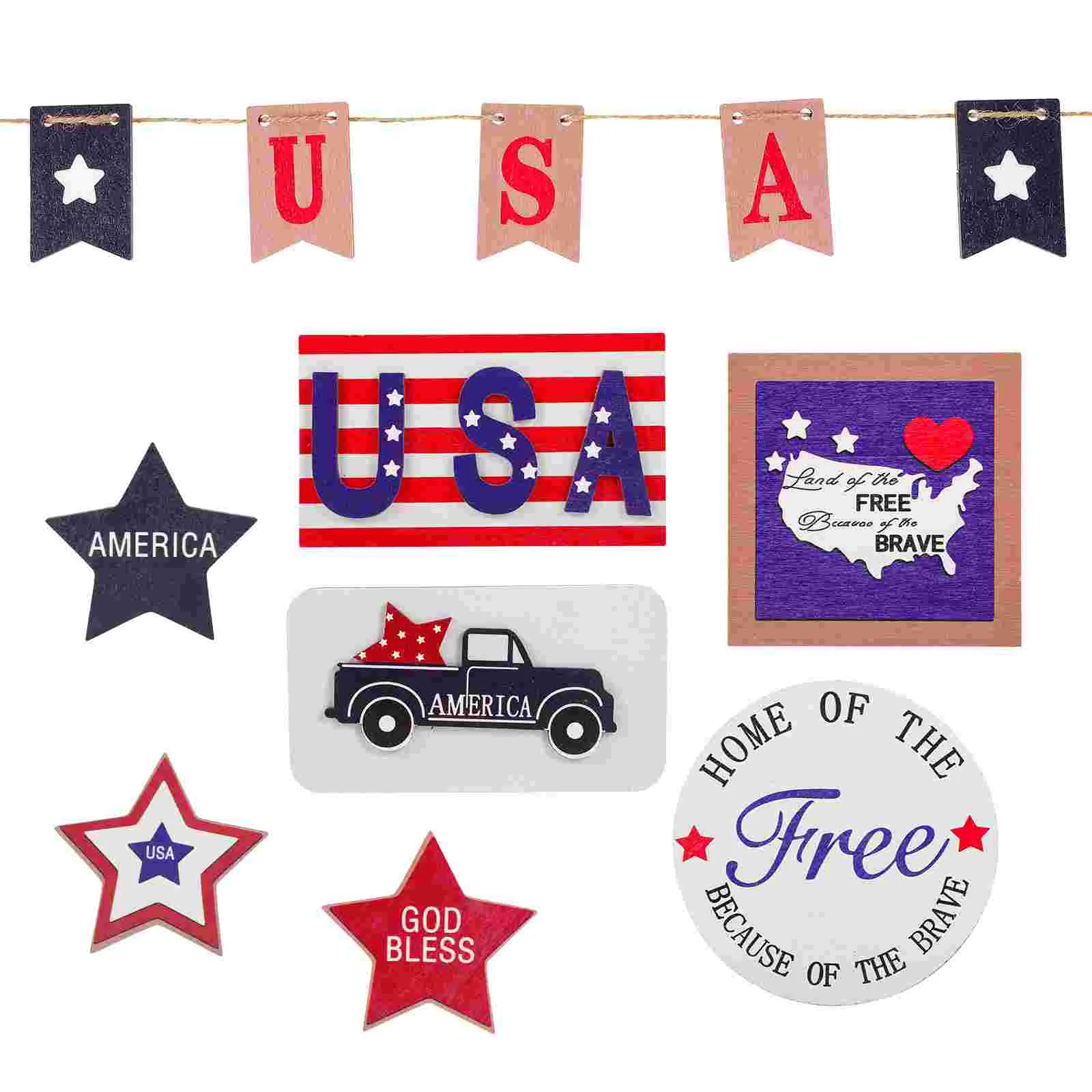 12 Pcs Table Decorations Independence Day Patriotic Tier Tray The Banner 15x8.8cm Tiered 4th July Wooden
12 Pcs Table Decorations Independence Day Patriotic Tier Tray The Banner 15x8.8cm Tiered 4th July Wooden