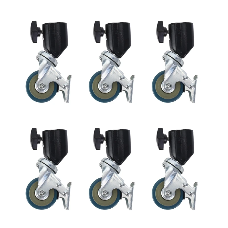 6PCS 22Mm Photo Studio Universal Caster Wheel Tripod Pulley Heavy Duty For Light Stands/Studio Boom
6PCS 22Mm Photo Studio Universal Caster Wheel Tripod Pulley Heavy Duty For Light Stands/Studio Boom