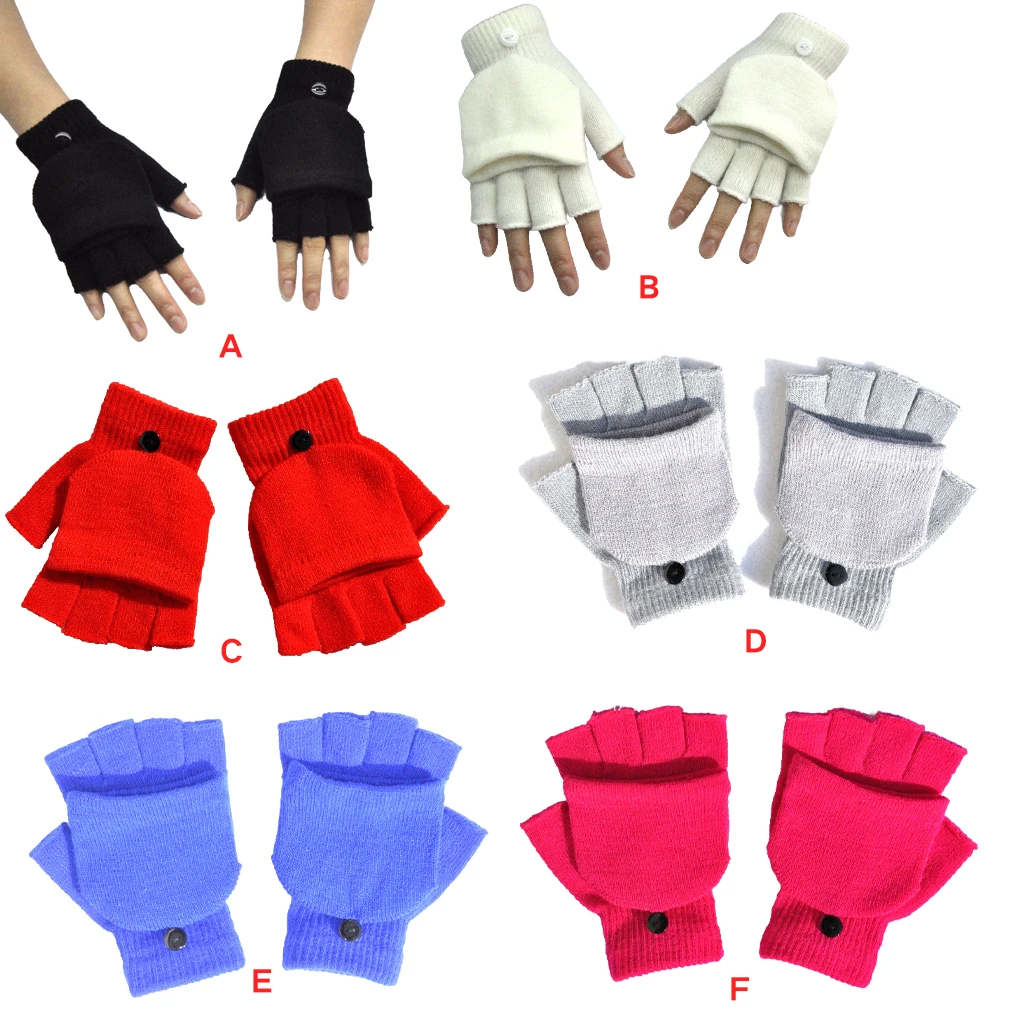 1 Pair Women Mittens Cold-proof Outdoor Simple Solid Color Clothing Accessory with Cover for Winter Wearing
1 Pair Women Mittens Cold-proof Outdoor Simple Solid Color Clothing Accessory with Cover for Winter Wearing