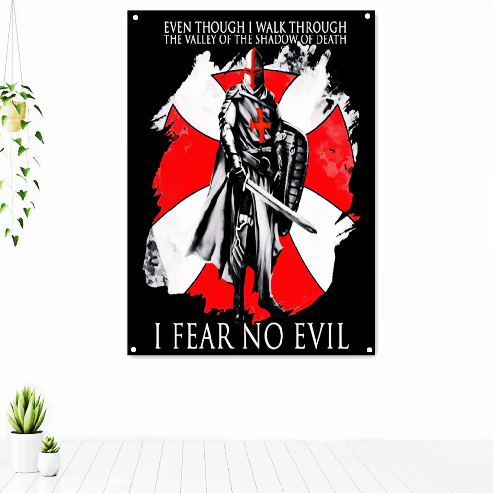 I FEAR NO EVIL Medieval Warrior Legion Armor Banner Masonic Knight Templar Poster Flag Brass Grommets Custom Polyester Tapestry
I FEAR NO EVIL Medieval Warrior Legion Armor Banner Masonic Knight Templar Poster Flag Brass Grommets Custom Polyester Tapestry