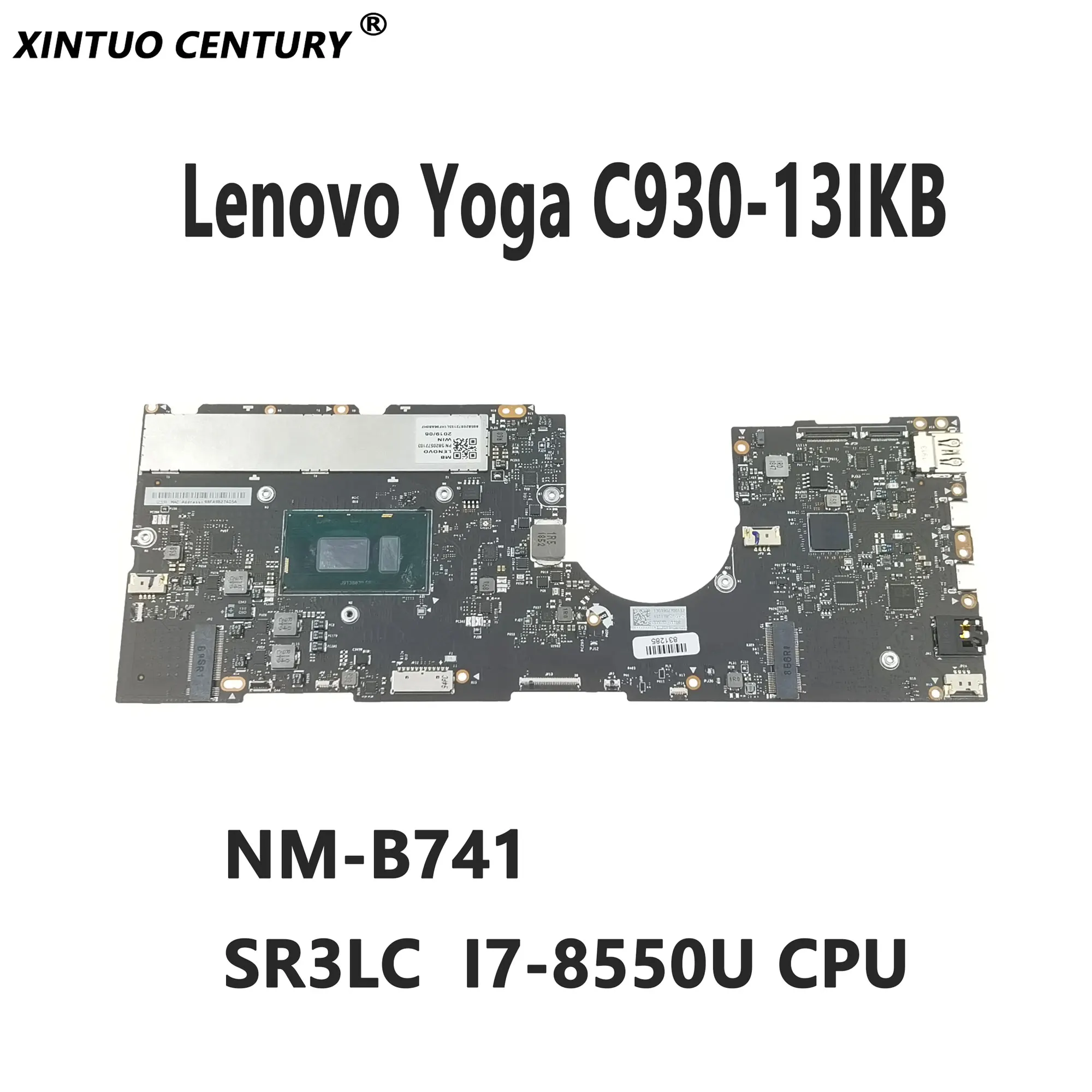 5B20S72103 для Lenovo Yoga C930-13IKB материнская плата для ноутбука с SR3LC I7-8550U CPU 12G RAM EYG70 NM-B741 100% рабочий 
5B20S72103 для Lenovo Yoga C930-13IKB материнская плата для ноутбука с SR3LC I7-8550U CPU 12G RAM EYG70 NM-B741 100% рабочий