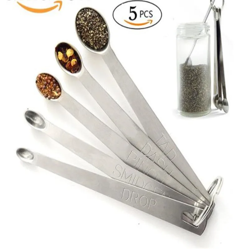 5 Pcs Silver Stainless Steel Measuring Spoons Kitchen Measuring Cup Spoon Set Baking Utensils Set Mini Spoon Kitchen Tools
5 Pcs Silver Stainless Steel Measuring Spoons Kitchen Measuring Cup Spoon Set Baking Utensils Set Mini Spoon Kitchen Tools