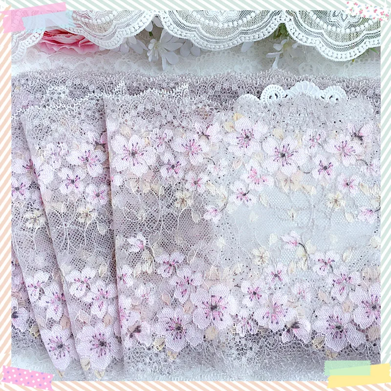 17CM Wide Pink Flower Elastic Tulle Lace Fabric for Underwear Bra Fringe Trim Party Wedding Dress Curtain Decor Sewing Materials
17CM Wide Pink Flower Elastic Tulle Lace Fabric for Underwear Bra Fringe Trim Party Wedding Dress Curtain Decor Sewing Materials