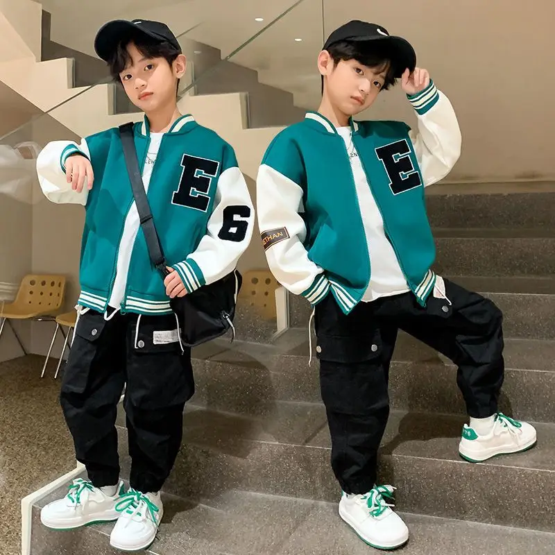 Baby Kids Spring Green Black Letter Baseball Jacket Baby Boys Fashion Clothes For Cardigan 1-8Yrs Children Casual Outwear Coats
Baby Kids Spring Green Black Letter Baseball Jacket Baby Boys Fashion Clothes For Cardigan 1-8Yrs Children Casual Outwear Coats