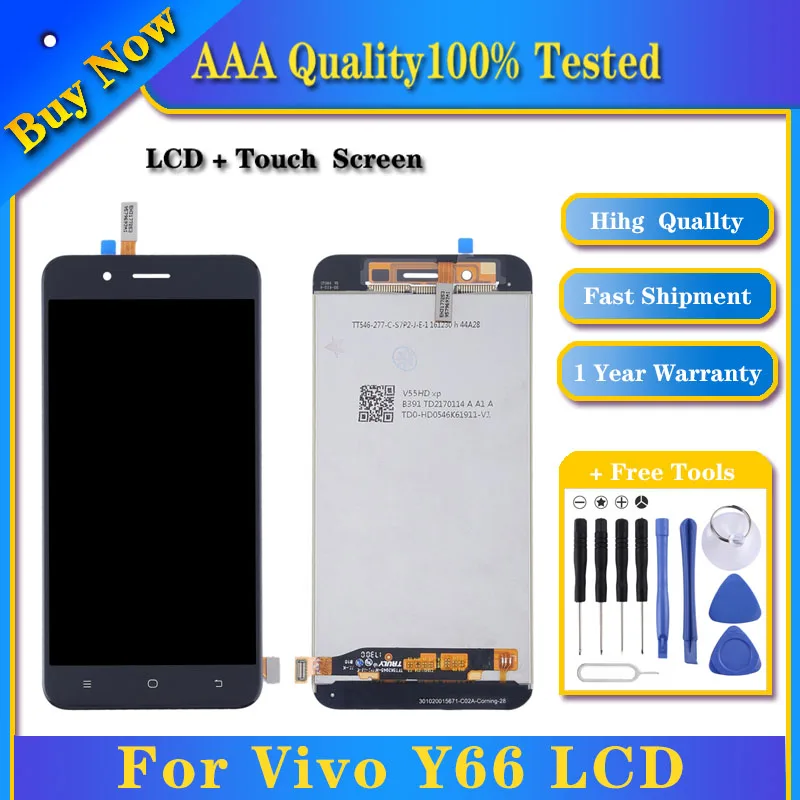 

100% Tested For VIVO Y66 LCD Display Touch Screen Digitizer Full Assembly Replacement Mobile Phone Parts
