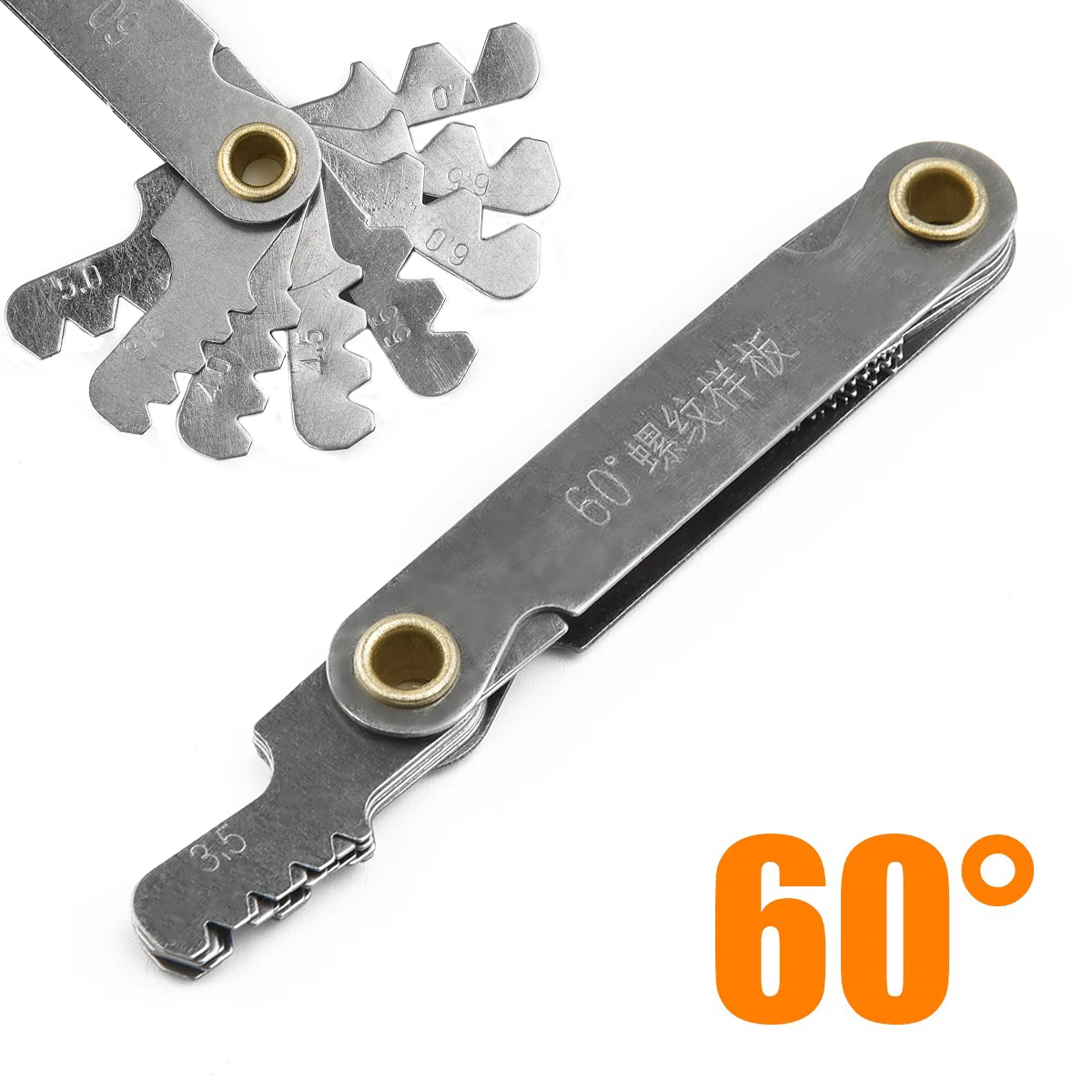 Thread Measuring Gauge Pitch Cutting Gauge Tool Set 4-48 Imperial System 55 Degrees Or 0.5-7.0 Metric System 60 Degrees
Thread Measuring Gauge Pitch Cutting Gauge Tool Set 4-48 Imperial System 55 Degrees Or 0.5-7.0 Metric System 60 Degrees