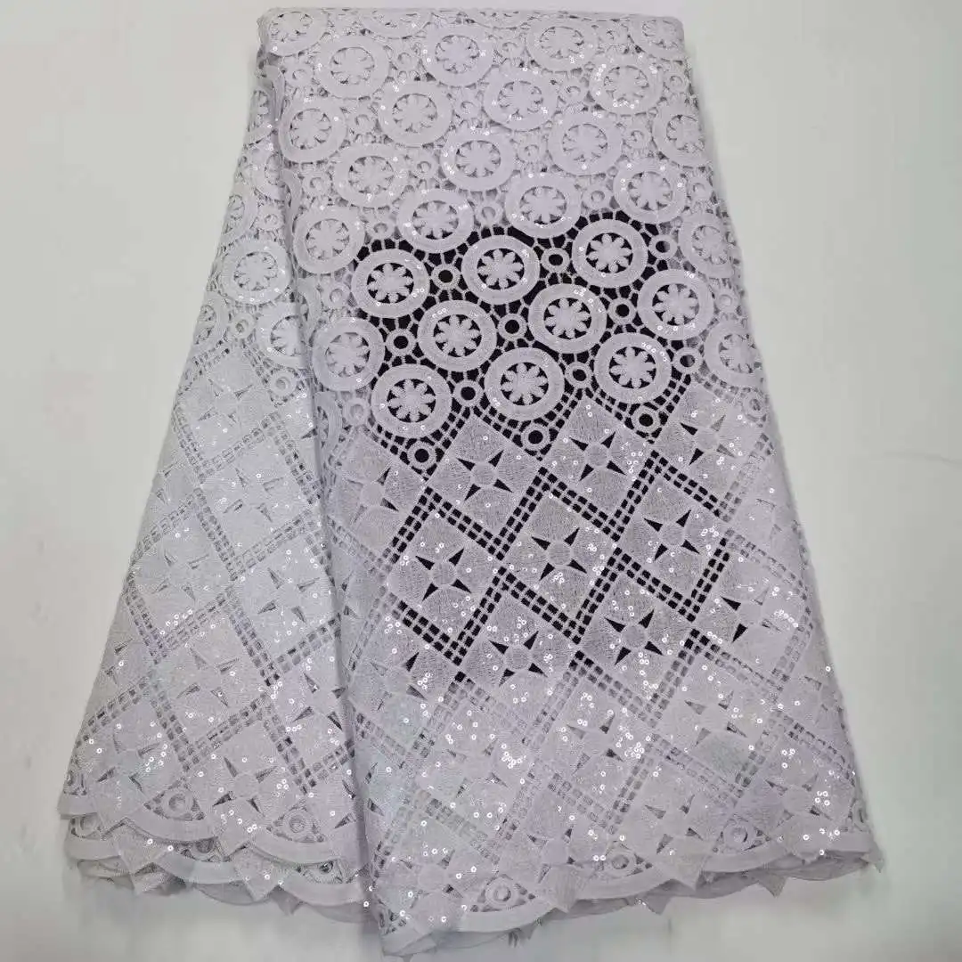 white lace fabric 2022 high quality lace guipure cord lace fabric latest african Water soluble lace nigerian lace fabric QXT1-1
white lace fabric 2022 high quality lace guipure cord lace fabric latest african Water soluble lace nigerian lace fabric QXT1-1