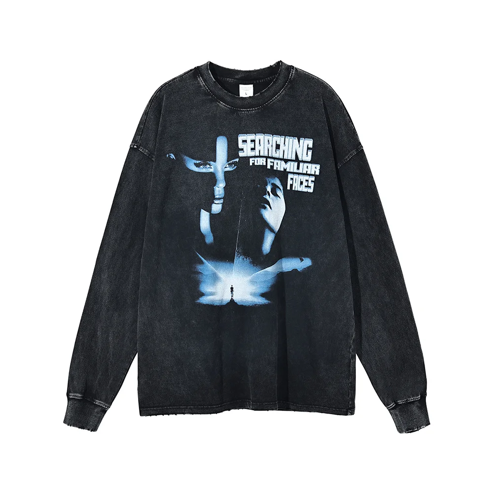 Searching For Familiar Faces Graphic T Shirts Men Vintage Long Sleeve Retro Oversized Goth Tops Tees Anime Harajuku Y2k T-shirts
Searching For Familiar Faces Graphic T Shirts Men Vintage Long Sleeve Retro Oversized Goth Tops Tees Anime Harajuku Y2k T-shirts