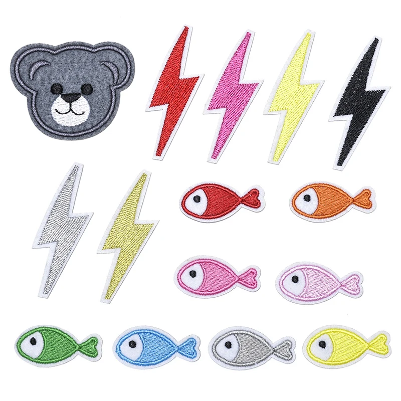 5pcs Fashion Small Lightning Embroidery Cloth Stickers Cute Bear Fish Adhesive Patch Clothes Hat Jeans Ironing Sew on Decoration
5pcs Fashion Small Lightning Embroidery Cloth Stickers Cute Bear Fish Adhesive Patch Clothes Hat Jeans Ironing Sew on Decoration