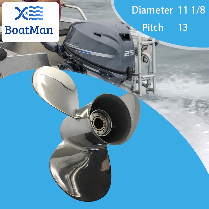 Подвесной пропеллер 11 1/8x13 для двигателя Yamaha, 4-тактный 25HP-60HP, нержавеющая сталь, 13 сплавов, детали для лодок 69W-45945-00-EL
Подвесной пропеллер 11 1/8x13 для двигателя Yamaha, 4-тактный 25HP-60HP, нержавеющая сталь, 13 сплавов, детали для лодок 69W-45945-00-EL