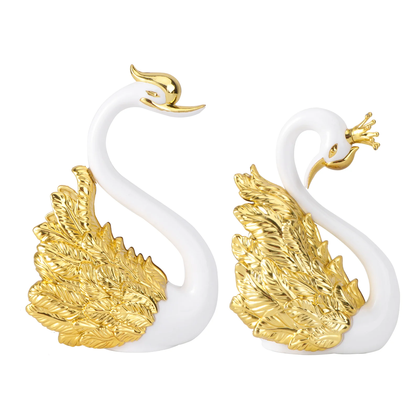 2 Pcs Crown Swan Plastic Sculpture Creative Cake Figurine Decoration Desktop Adornment Car Ornament (Golden)
2 Pcs Crown Swan Plastic Sculpture Creative Cake Figurine Decoration Desktop Adornment Car Ornament (Golden)