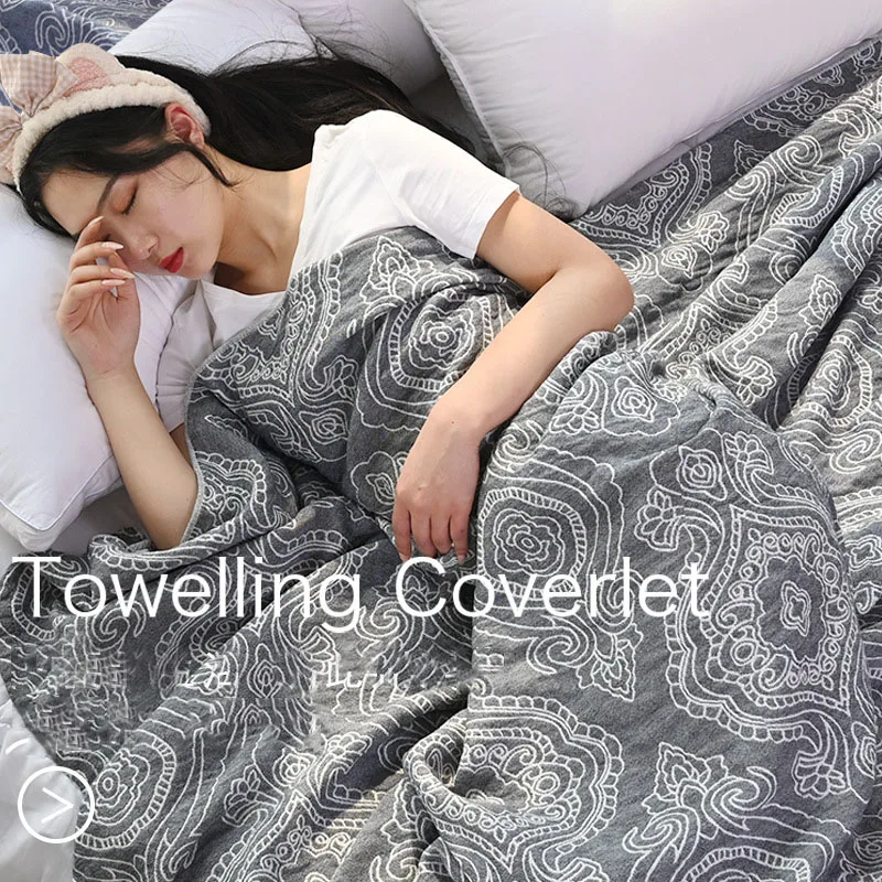 

Хлопковое одеяло, 4-слойное Марлевое клетчатое покрывало для двуспальной кровати, двуспальной кровати, богемное полотенце, стеганое одеяло, зимняя простыня, покрывало для дивана