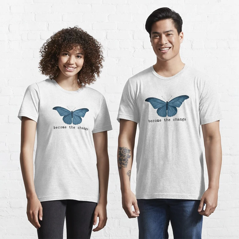 2022 Butterfly Print Couple Tshirt Summer Lovers Become the Change Funny Men Women Casual Tshirt Couple Tops Matching Clothing
2022 Butterfly Print Couple Tshirt Summer Lovers Become the Change Funny Men Women Casual Tshirt Couple Tops Matching Clothing