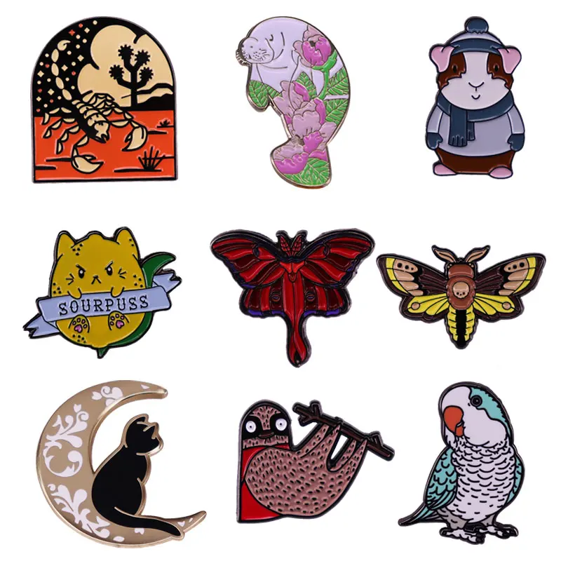 All Kinds of Cute Small Animal Metal Enamel Pin Brooch Kitty Butterfly Bird Blue Whale Lapel Badge Children Fashion Jewelry Gift 
All Kinds of Cute Small Animal Metal Enamel Pin Brooch Kitty Butterfly Bird Blue Whale Lapel Badge Children Fashion Jewelry Gift
