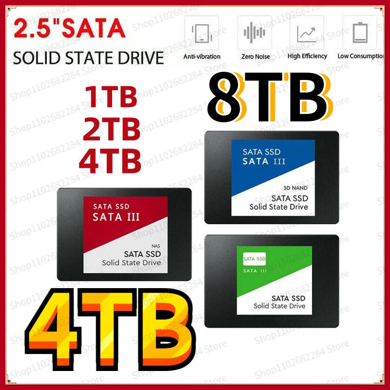 Original Portable SSD 8/4TB 2.5Inch 2TB Sata III Hard Drive For Laptop Micro Computer Desktop 1TB Internal Solid State Hard Disk
Original Portable SSD 8/4TB 2.5Inch 2TB Sata III Hard Drive For Laptop Micro Computer Desktop 1TB Internal Solid State Hard Disk