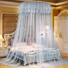 Childrens Bed Canopy Mosquito Nets Curtain Bedding Home And Garden 1.2 Diameter Round Dome Tent Cotton Double Bed Mosquito Net