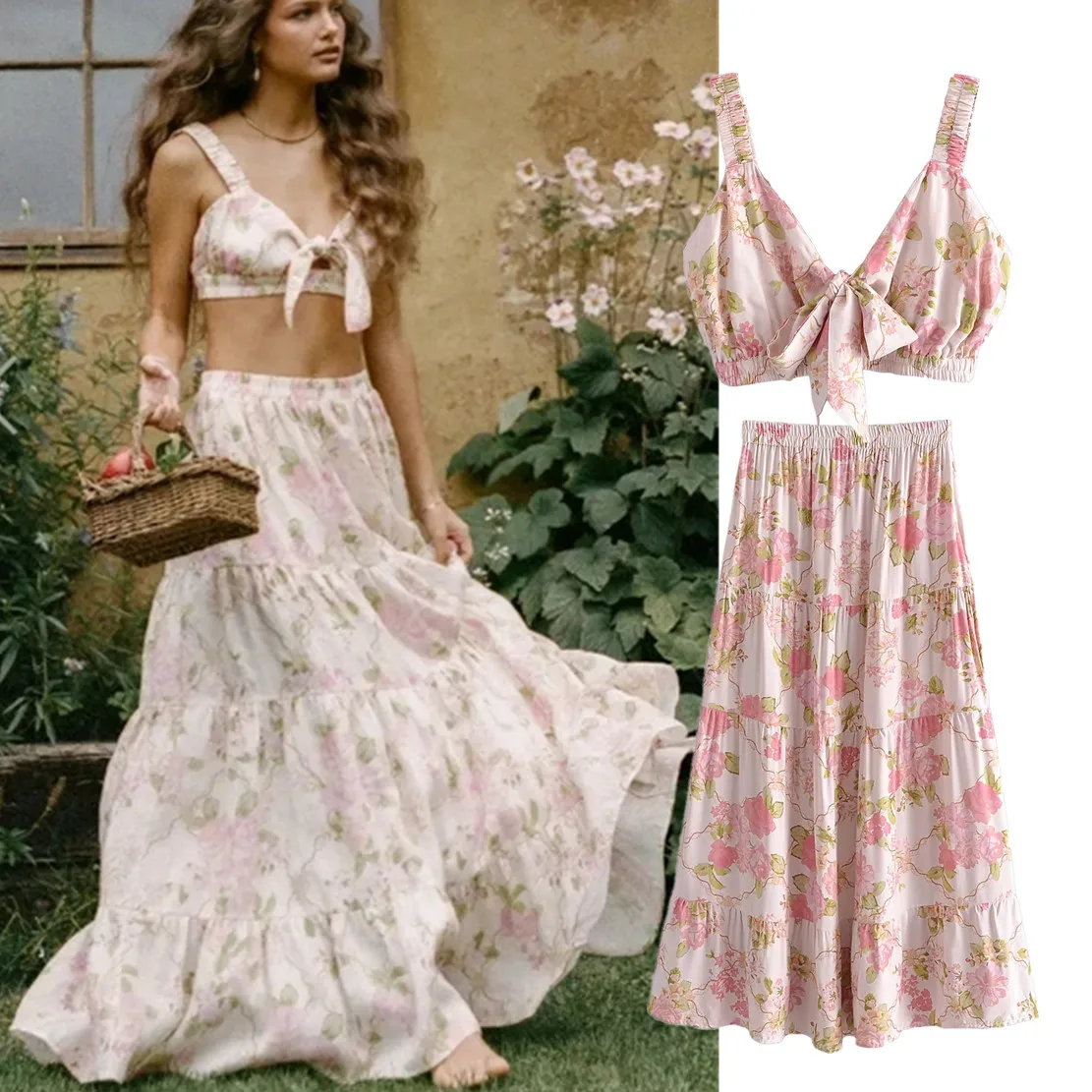 Maxdutti Indie этнический богемный винтажный цветочный принт Camisole Tanl и высокая талия миди плинтус наборы для женщин
Maxdutti Indie этнический богемный винтажный цветочный принт Camisole Tanl и высокая талия миди плинтус наборы для женщин