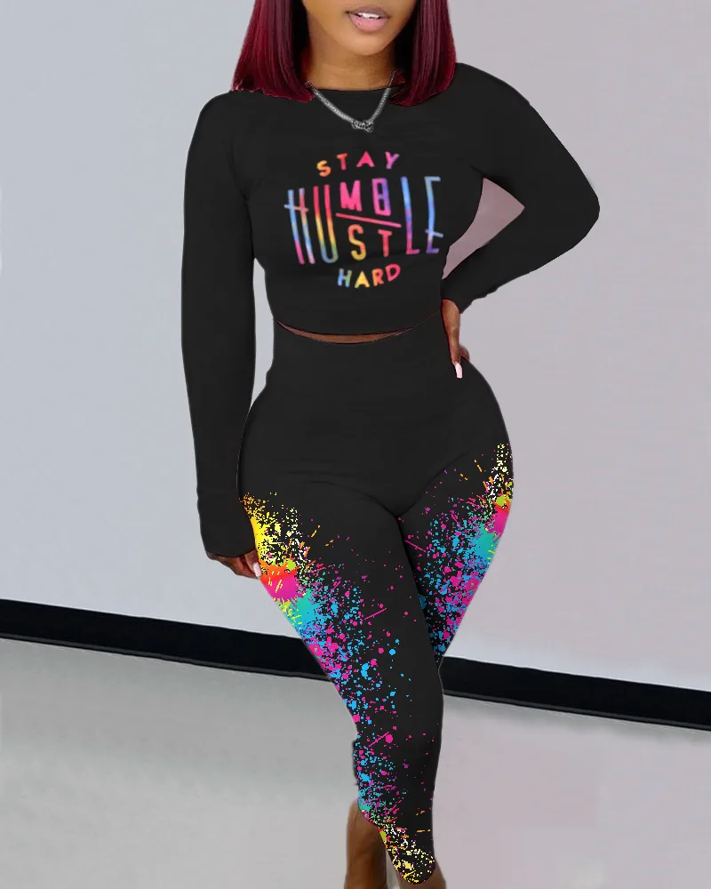 Black Women Printed Pants Sets Tight Pleated Two-piece Suit New Casual Tight Two-piece Suits Female 2022 Spring and Autumn
Black Women Printed Pants Sets Tight Pleated Two-piece Suit New Casual Tight Two-piece Suits Female 2022 Spring and Autumn