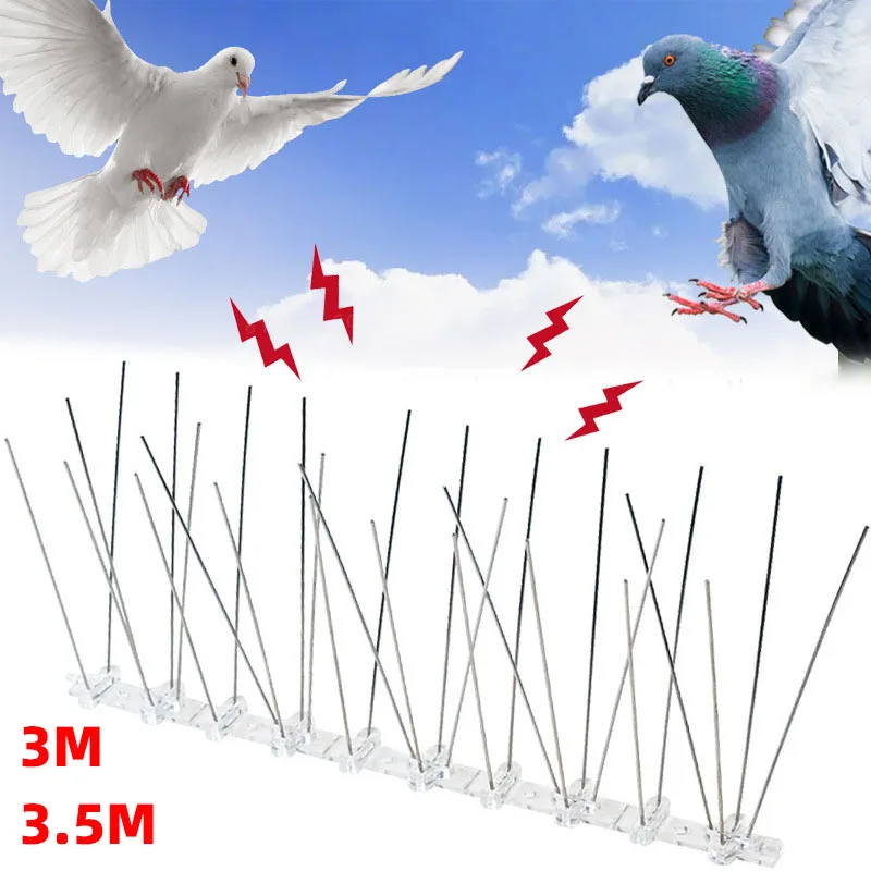 Anti Bird Spikes Repeller Outdoor Plastic Base Strip Stainless Steel Pigeon Spikes Deterrent Scarer Prickle For Bird Control
Anti Bird Spikes Repeller Outdoor Plastic Base Strip Stainless Steel Pigeon Spikes Deterrent Scarer Prickle For Bird Control