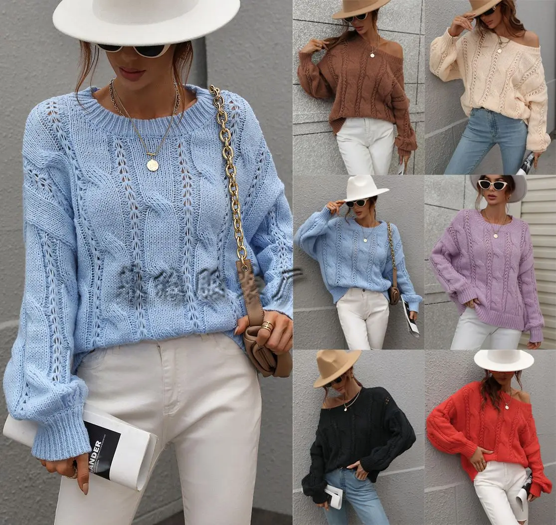 Autumn and Winter New Sweater Twisted Rope Solid Loose Round Neck Knitted Sweater Women свитер женский Keep Warm Sweaters
Autumn and Winter New Sweater Twisted Rope Solid Loose Round Neck Knitted Sweater Women свитер женский Keep Warm Sweaters