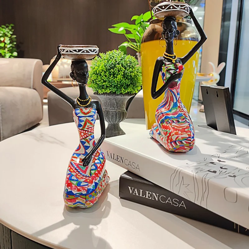 2Pcs Resin African Women Candles Holder Figurines for Interior Home Decor People Statue Sculpture Ornament Desk Accessories Gift
2Pcs Resin African Women Candles Holder Figurines for Interior Home Decor People Statue Sculpture Ornament Desk Accessories Gift